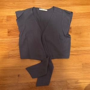 Abercrombie & Fitch Small Blue Linen Top